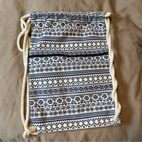 Patterned Canvas Backpack - Picture 2 of 9